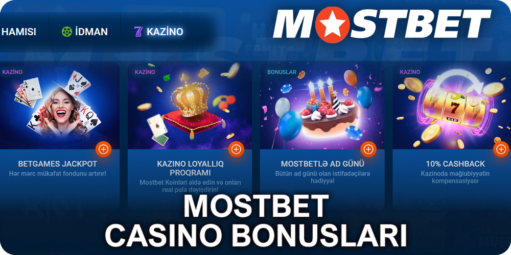 Mostbet kazinosunda bonuslar